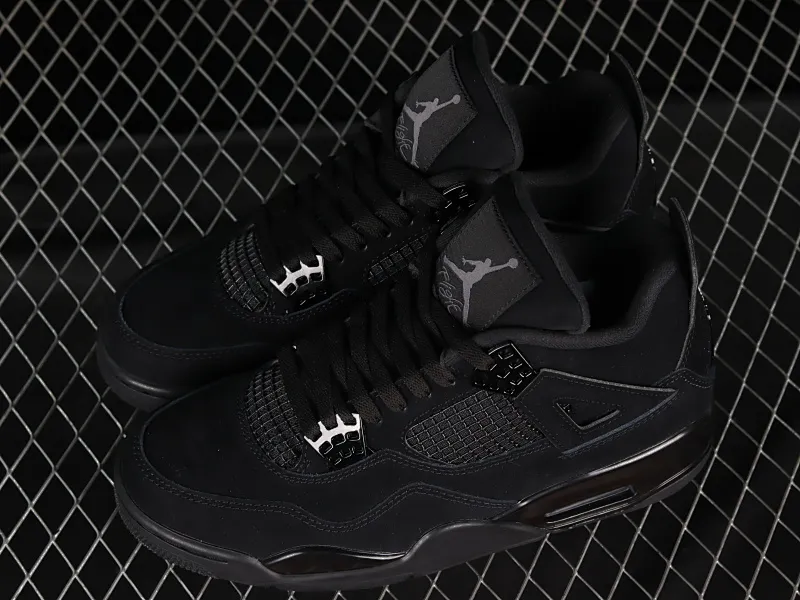 All categories Air Jordan Jordan series basketball shoes Air Jordan 4 OG version Air Jordan 4 Retro "Black Cat" AJ4 Joe 4 Black Cat First layer matte CU1110-010